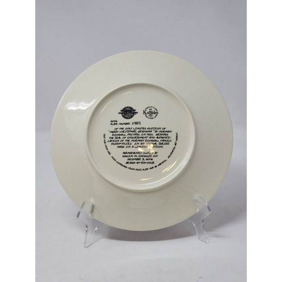 Knowles Norman Rockwell Collector Plate "Merry Christmas Grandma" Christmas 2006 - Picture 2 of 8